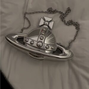 Vivienne Westwood Metal Orb Coin Purse / Metal Orb Pouch with Chain